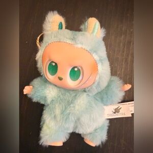 Plush Keychain in Soft Blue